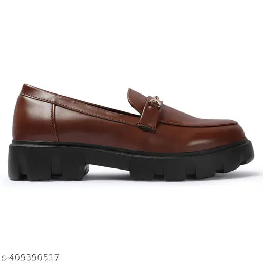 Brown synthetic boots, stylish and versatile for men or women, available in sizes IND-3 to IND-8