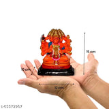 Handcrafted Panchmukhi Hanuman idol from India, intricate details showcasing Hindu deity's five faces