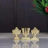 Golden 5cm Metal Tirupati Balaji Yantra, religious idol decor for home or office