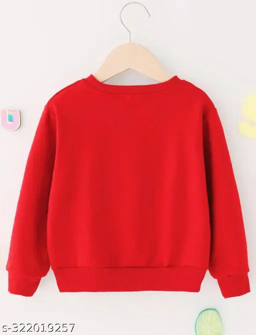 High-quality wool printed net sweatshirt for kids in 4 colors: blue, red, green, yellow. Comfortable, durable, and stylish design with ribbed neckline, hemline, and cuffs. Perfect for everyday wear or special occasions, suitable for sizes 0-3 Months to 5-6 Years. Made in India