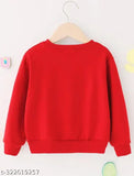 High-quality wool printed net sweatshirt for kids in 4 colors: blue, red, green, yellow. Comfortable, durable, and stylish design with ribbed neckline, hemline, and cuffs. Perfect for everyday wear or special occasions, suitable for sizes 0-3 Months to 5-6 Years. Made in India