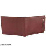 Brown PU Casual Trendy Men's Wallet (5 card slots), sleek design for daily use, ideal gift for men