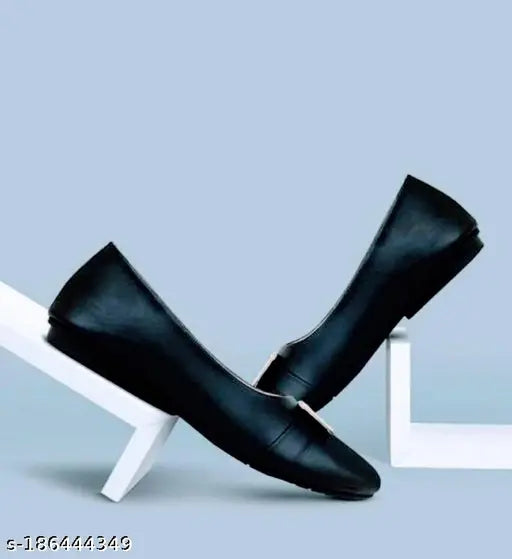 Synthetic lightweight SR Casual Bellies for women, solid ballerina flats with backstrap. Made in India