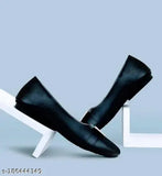 Synthetic lightweight SR Casual Bellies for women, solid ballerina flats with backstrap. Made in India