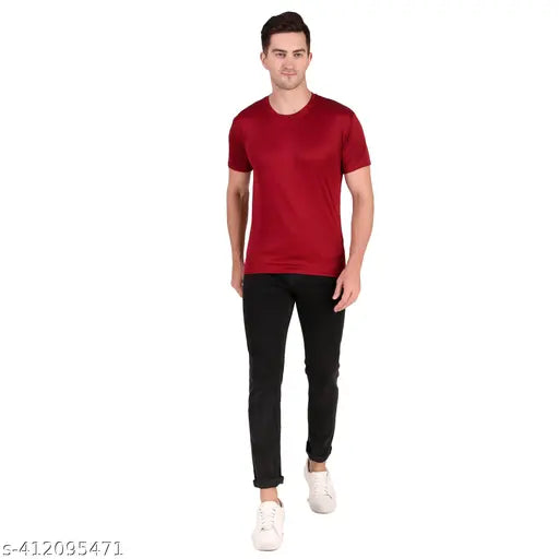 Multicolor pack of 6 stylish look fashionable attractive round neck dryfit half sleeve mens & boys t-shirts, polyester material, ideal for all seasons