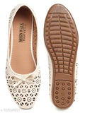 Synthetic leather CREAM Moonwalk Bellies casual flats for women, trendy footwear for all occasions