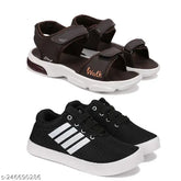 Comfortable EVA outdoor casual sandals for boys (4-12 years), printed net design, lace-up style - Swiggy Kids footwear, India origin