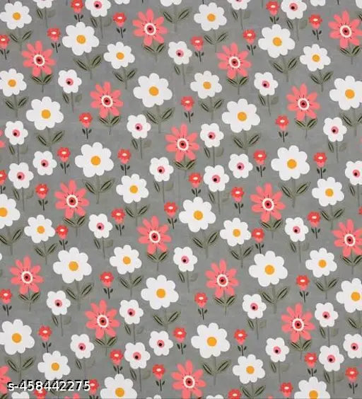 Soft glace cotton double bed sheet with floral pattern and 2 pillow covers (72x78x8 inches), elasticated for a neat fit