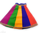 Multicolor cotton printed Lehenga Choli set for 5-6 year old girls, Indian ethnic motif on display