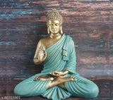 Marble Buddha Statue (1ft), Indian origin, elegant decor for home or office