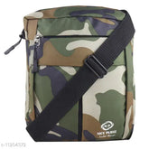 Unisex polyester sling bag, solid color, three compartments, free size, made in India