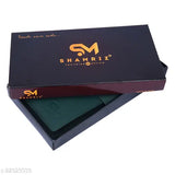 High-quality canvas & leather men's wallet, free size, 3 compartments, RFID protected, genuine leather card holder, ideal for organizing personal items