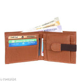 Faux leather wallet for men, 2 compartments, textured design - Stylish accessory for modern style