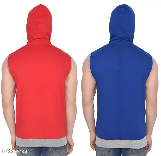 Navy blue sleeveless Geum Men's solid t-shirts, high-quality Indian-made fashion essential for men