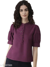 Aubergine solid top, women's fashion from Style Quotient, made in India
