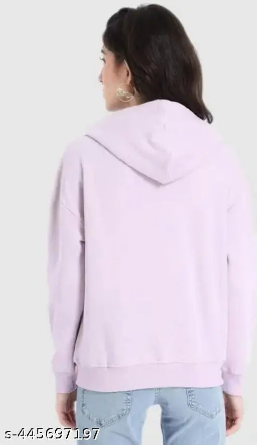 Lavender fleece hoodie for women, soft & cozy, made in India
