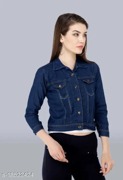 Monkey wash denim combo jackets set for women, 2 pieces, long sleeves, fashionable and durable