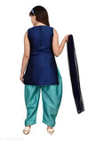 Silk printed net Plazzos dress for kids, three-quarter sleeves in various sizes (3-4yrs, 4-5yrs, 5-6yrs, 6-7yrs), handcrafted in India