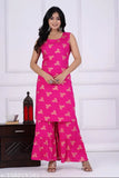 Pink saree set with blouse and petticoat
