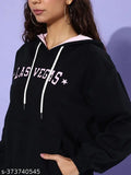 Black oversized cotton hoodie with printed pattern, long sleeves and oversized fit - Dillinger apparel