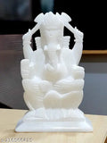 White marble Ganesh idol, 5" height, spiritual positivity, home temple decor