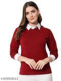 Trendy stylish cotton long-sleeve t-shirt, solid color, size S (28in bust, 30in length)