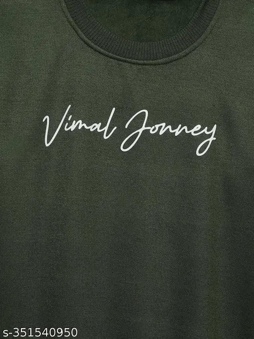 Olive printed cotton fleece sweatshirt for girls, long sleeve, cotton blend fabric, sizes from 2-3 years to 15-16 years