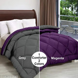 Purple & Grey Microfibre Comforter (200 GSM), ultra-soft, breathable, and reversible for a fresh look