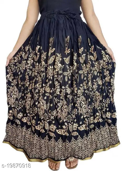 Rayon printed net western skirt for women, stylish and fabulous on fashionable mannequin
