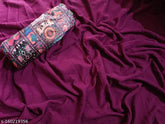 Indian Georgette saree in free size with separate satin silk blouse, solid pattern and printed net detail