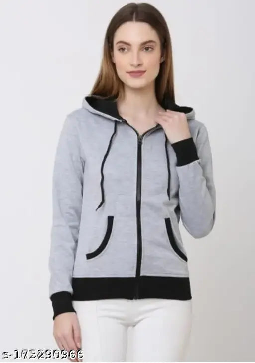 Comfy fleece solid-colored retro women's jacket & waistcoat, long sleeves, XL size from India