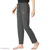 Multicolor cotton-blend printed straight-fit trousers for women (pack of 2), available in sizes 32, 34, 38, 40 (India)