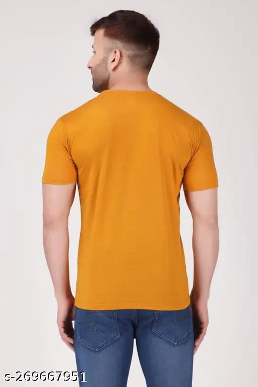Casual polyester printed men's streetwear tee, trendy urban fashion for S (36in/26in) and L (40in/28in), round neck half-sleeve design, best seller under 299 INR, fast delivery