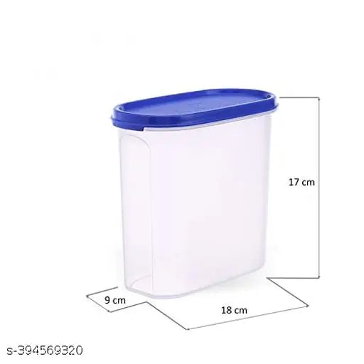 Unbreakable airtight space saver plastic storage jars (set of 12, 1500ml), ideal for pantry organization in India