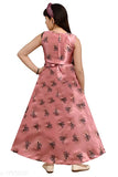 Girls pink silk frock dress, sleeveless embroidered net in 3-4 years size, Indian origin