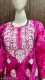 Hard Dry Rayon Pink Embroidered Net Kurta Set with Palazzos - Indian ethnic wear for women, versatile and suitable for casual or formal occasions