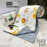 Cotton reversible single bed comforter, 62x92 inches, Shree Raghav's Indian design for bedroom or gift