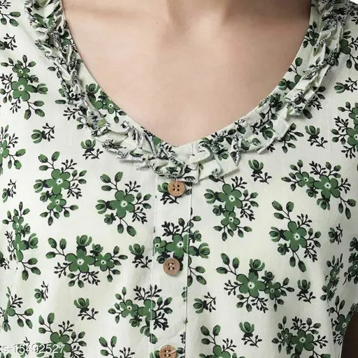 Cotton floral printed nightwear set for women, Shararat Indian-origin pyjamas and top" (107 characters)