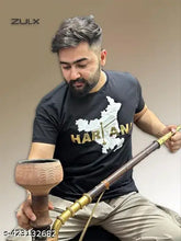 Haryana printed cotton half sleeves t-shirt for men, navy blue, regular fit for versatile everyday wear (India)