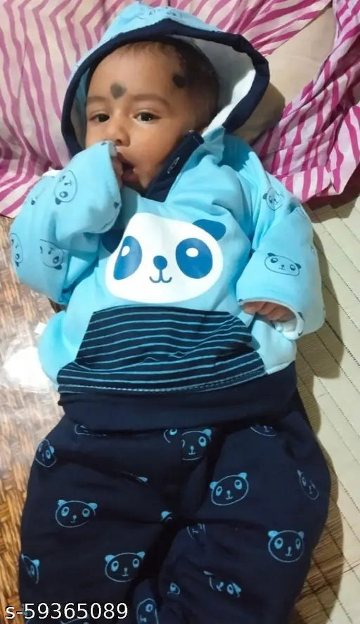 Cotton blend hoodie from Hoodies211, printed design for babies aged 0-12 months, made in India