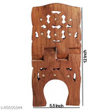 Handcrafted wooden rehal holy book stand, brown sheesham multipack of 1 for Geeta, Quran, Bible, or Ramayana, 12-inch reading stand