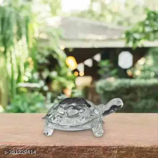 Premium crystal turtle showpiece, Indian-origin Feng Shui decor for career & luck, office or home