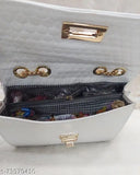 PU colorblock slingbag, stylish and spacious women's bag from India