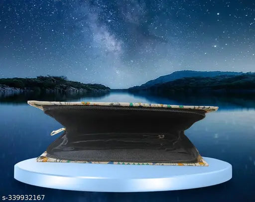 Rajasthani Jaipuri embroidered multi-colored cotton clutch, 3 compartments, traditional Indian design, accommodates smart phone and essentials