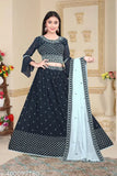 Morpitch Georgette embroidered engagement dress Lehenga Choli for girls, India origin