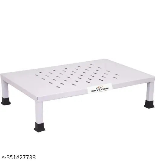 White stainless steel microwave stand, enameled surface, 31.5cm x 13cm x 1cm for kitchen use