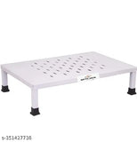 White stainless steel microwave stand, enameled surface, 31.5cm x 13cm x 1cm for kitchen use