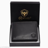 Genuine leather men's wallet, 2 compartments, solid pattern, Crozard brand, free size (10cm x 8cm), premium quality