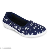 Synthetic ballerina flats, women's slip-on peep toes - India made, good quality product