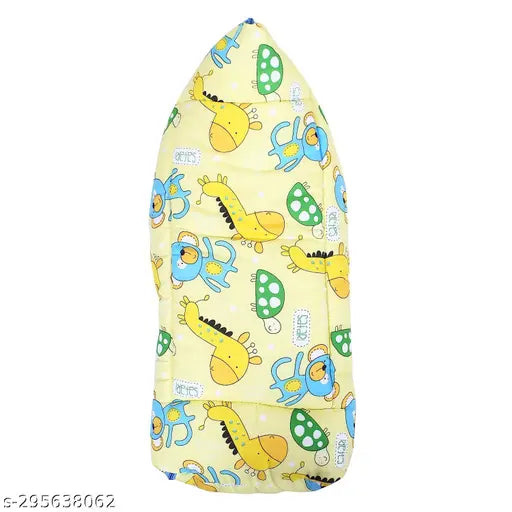 Cotton newborn baby carry bag, self-design 2-in-1 bedcum for ages 0-9 months, long sleeves, India origin